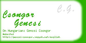 csongor gencsi business card